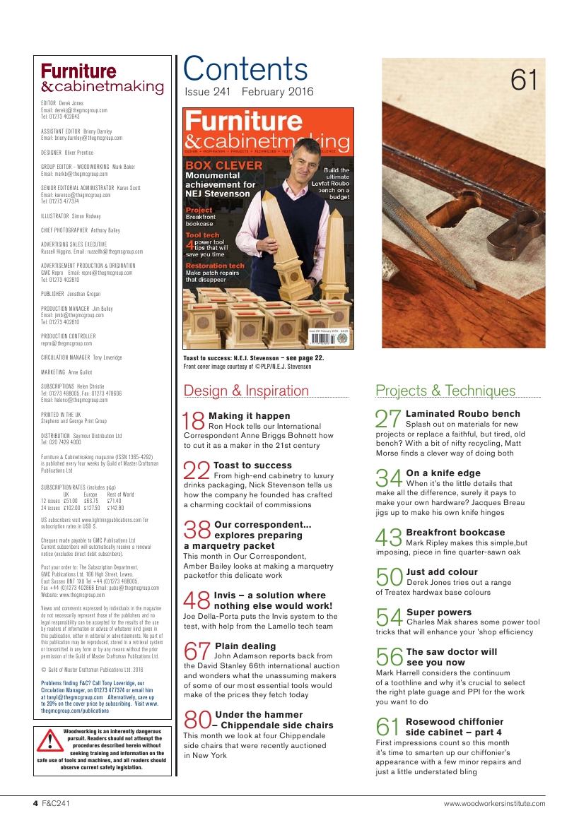 Furniture & Cabinetmaking 241 2016-02